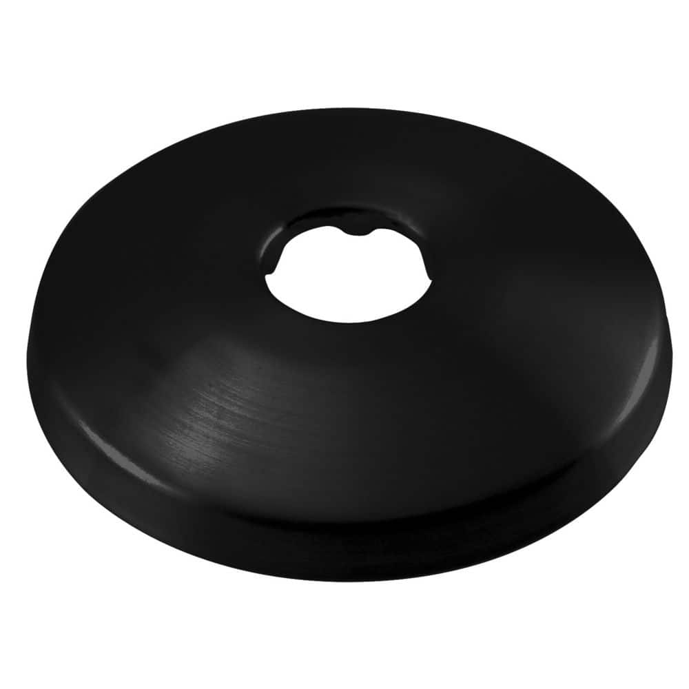 Matte Black Copper Pedestal Lavatory Kit with Cross Handles