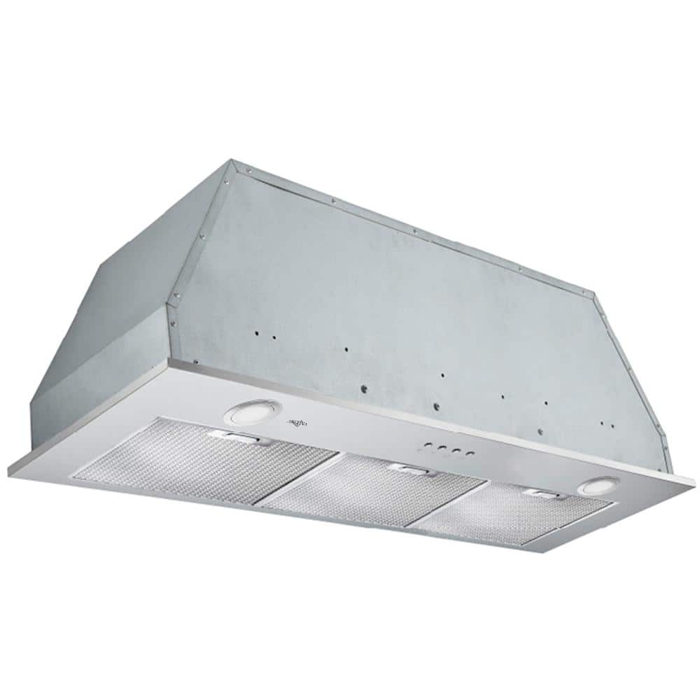 Ancona Inserta Elite 36 in. Insert Range Hood with LED in Stainless Steel, Silver