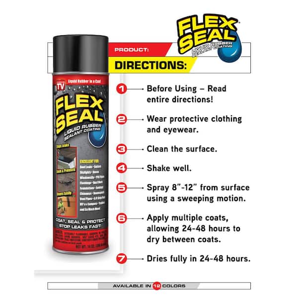 black flex seal family of products rubberized coatings fsr20 c3 600