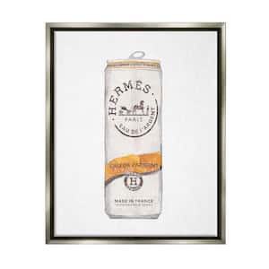 Fashion Designer Style Glam Beverage Can Illustration by Ziwei Li Floater Frame Food Wall Art Print 31 in. x 25 in.
