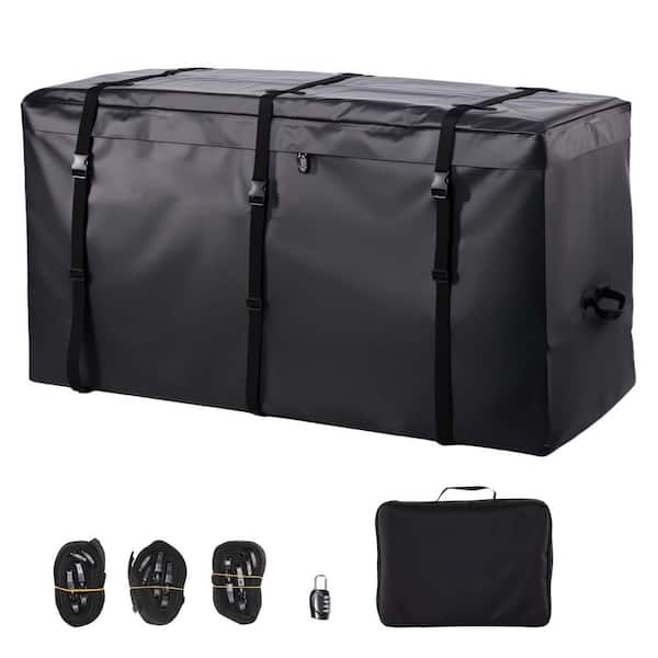 Hitch Cargo Carrier Bag, 840D PVC, 59.84 x 24.02 x 30.63 in. (25 cu. ft. ), Heavy Duty Cargo Bag for Storage with Straps