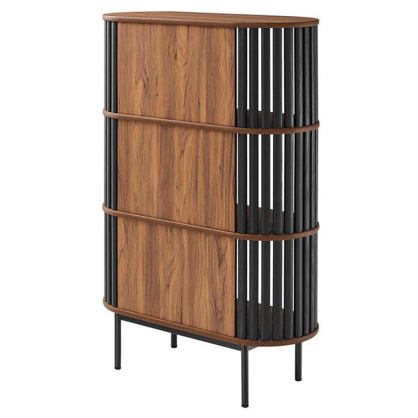 Moe's Home Collection 63 by 61-Inch Miri Large Shelf, Walnut Veneer