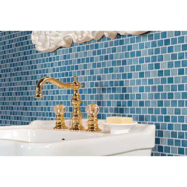 Carribean Reef 1 in. 12 in. x 12 in. x 0.16 in. Glass Mesh-Mounted Mosaic Wall Tile (19.4 sq. ft./Case)