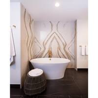 6 in. x 10 in. Quartz Countertop Sample in Brittanicca Gold Warm