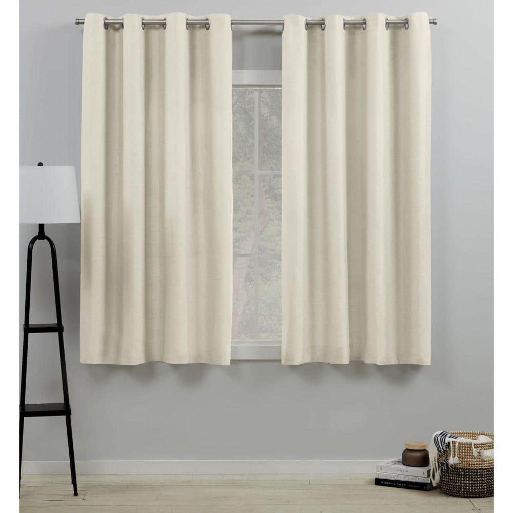 2048884 2 PZ Tende in Micro Raso con Passanti 140x225 cm Beige EUR 44