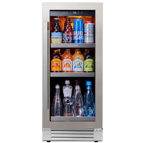 15 in. 100 (12 oz.) Cans Beverage Cooler Refrigerator Soda Drink Mini Fridge Built-in or Freestanding Frost-Free