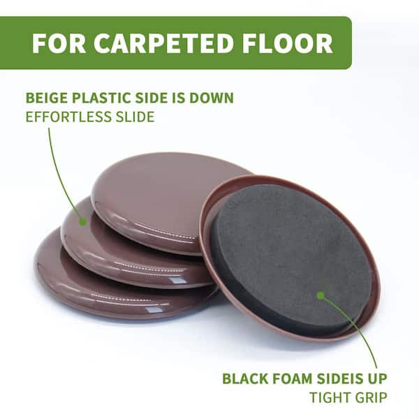 Square Furniture Sliders For Carpet 24pcs 3 Inch Heavy Duty - View #2
