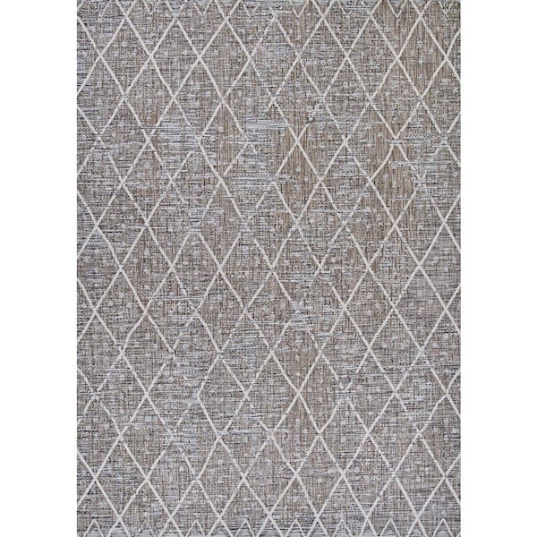 Couristan Charm Thicket Twig Brown 3 ft. x 6 ft. Indoor/Outdoor Area Rug