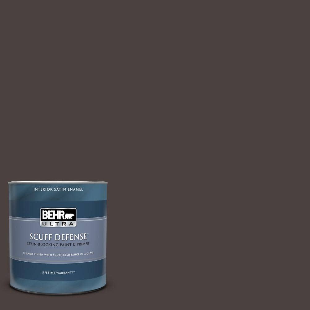 BEHR ULTRA 1 qt. PPU520 Sweet Molasses Extra Durable Satin Enamel Interior Paint & Primer