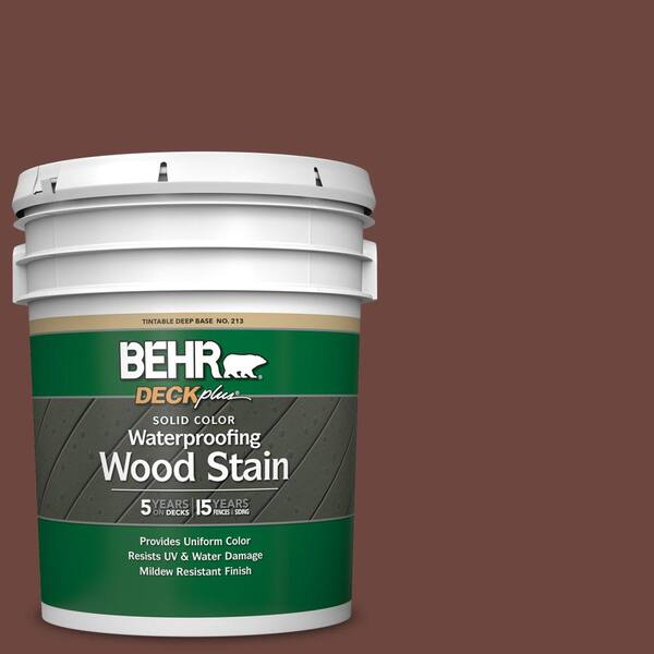 BEHR DECKplus 5 gal. #PPU3-19 Moroccan Henna Solid Color Waterproofing Exterior Wood Stain