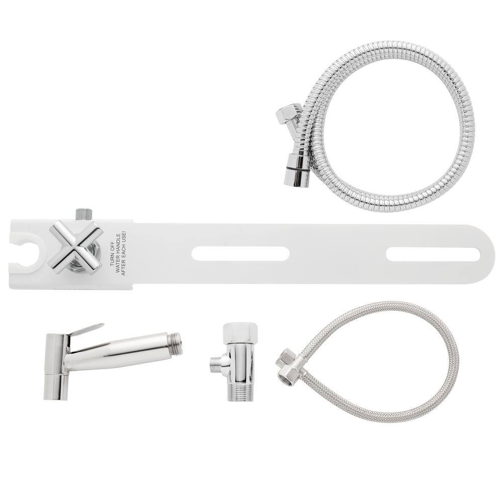 White Stainless Steel Handheld Bidet Sprayer with Holster