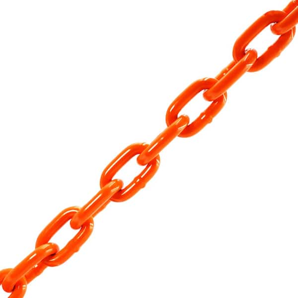 Everbilt 5/16 in. x 1 ft. Grade 43 Plated Steel High Test Chain, Orange