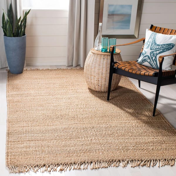 Natural Fiber Beige Doormat 3 ft. x 4 ft. Gradient Solid Color Area Rug