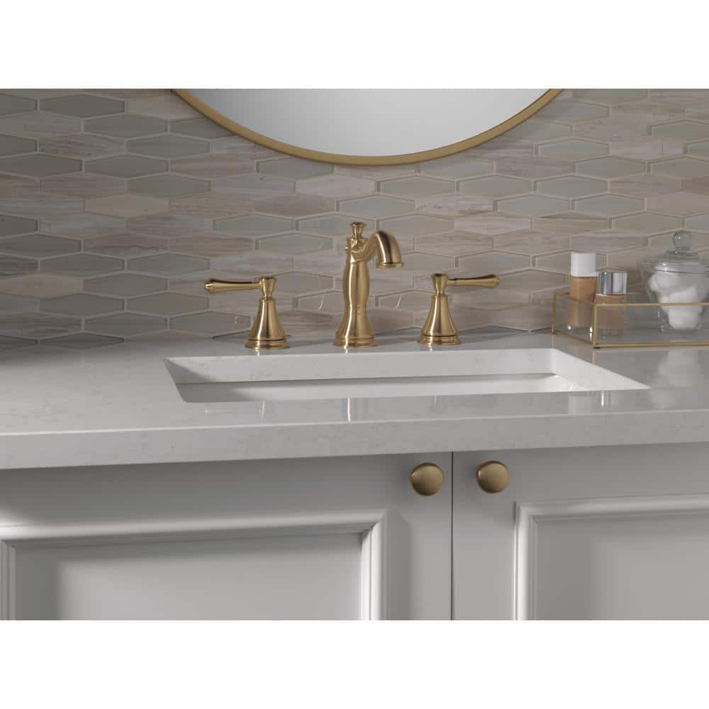 Cassidy 3-Hole Bronze Widespread Bathroom Faucet with Drain Assembly