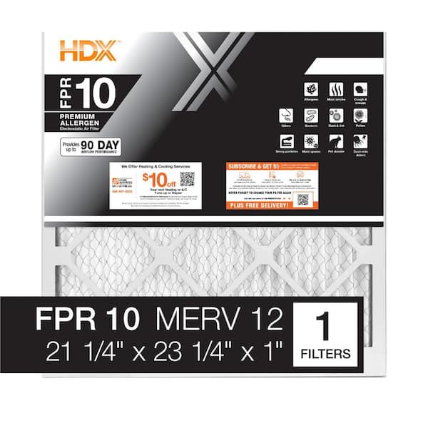 21.25 in. x 23.25 in. x 1 in. Premium Pleated Air Filter FPR 10, MERV 12