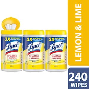 80-Count Lemon and Lime Blossom Scent Disinfecting Wipes (3-Pack)