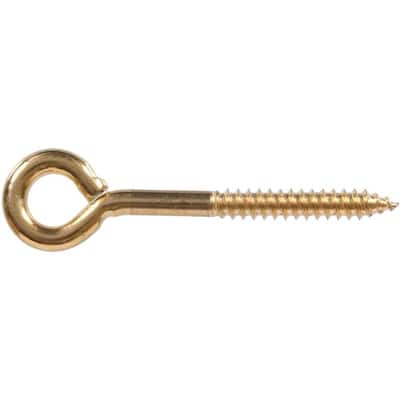 Screw Hooks Half-Round&Eyebolt Eyebolt Ring Self-tapping Hook Brass-plated Steel 