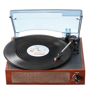 Vinyl Record Player Belt Driven Built-in 10-Watt Stereo Speakers Magnetic Cartridge for 7/10/12 in. Vinyl Records