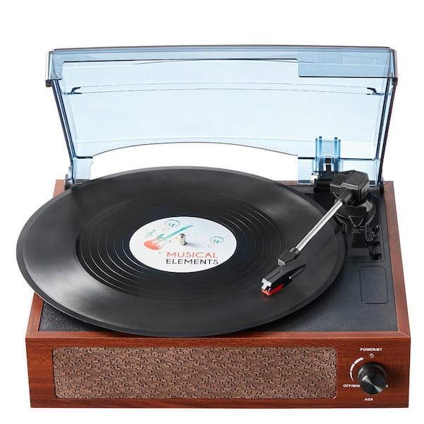 VEVOR Vinyl Record Player Belt Driven Built-in 10-Watt Stereo Speakers Magnetic Cartridge for 7/10/12 in. Vinyl Records