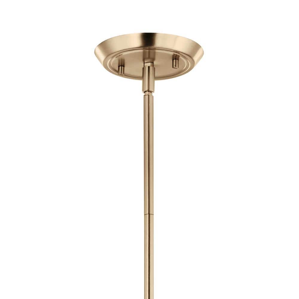 Champagne Bronze 6-Light Modern Candle Chandelier