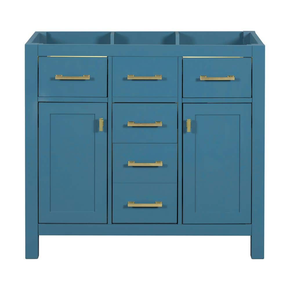 36 in. W x 18 in. D x 33 in. H Bath Vanity Cabinet without Top in Blue