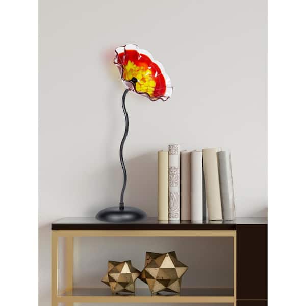 Dale Tiffany Fiore Bloom Red 9 in. Diameter HandBlown Art Glass