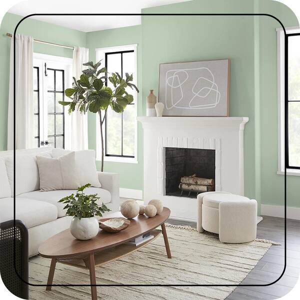 BEHR MARQUEE 1 Qt. #S400-3 Healing Aloe One-Coat Hide Matte Interior Paint  & Primer 145004 - The Home Depot