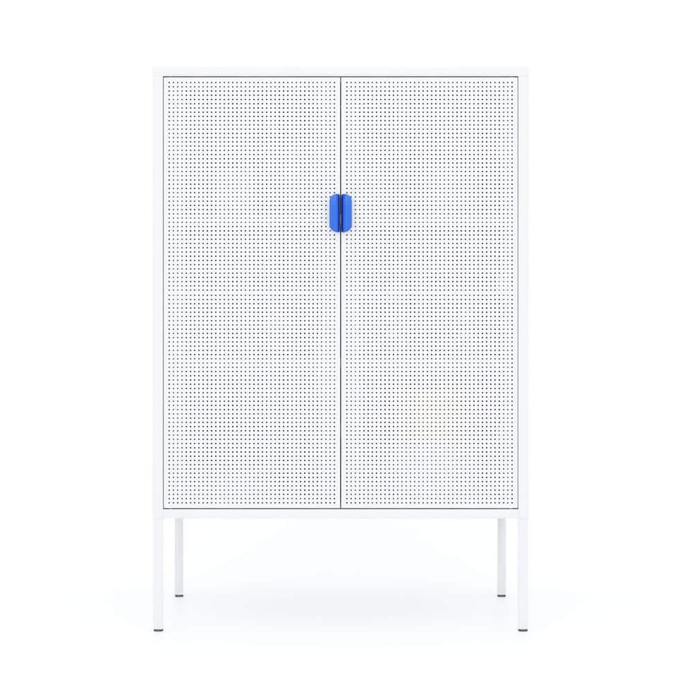 FUNKOL 31.5 in. W 2Door Ventilated Metal Locker Storage with 2