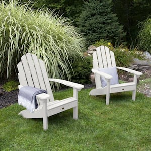 Classic Westport White Recycled Plastic Set of 2 Adirondack Chair