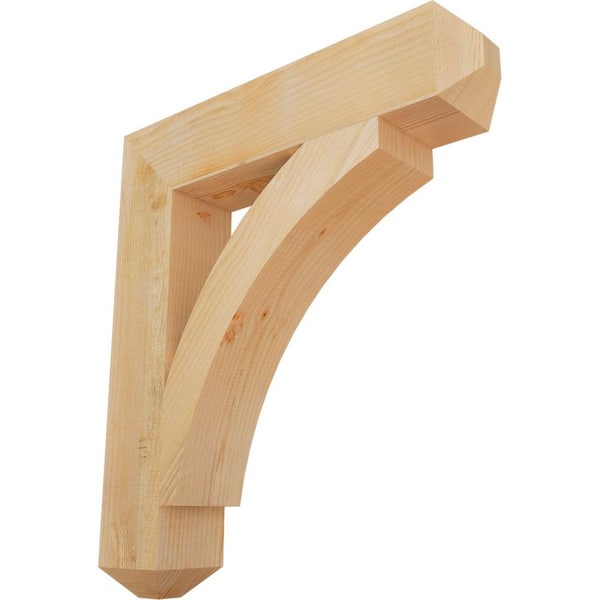 Ekena Millwork 6 in. x 34 in. x 30 in. Douglas Fir Thorton Craftsman Rough Sawn Bracket