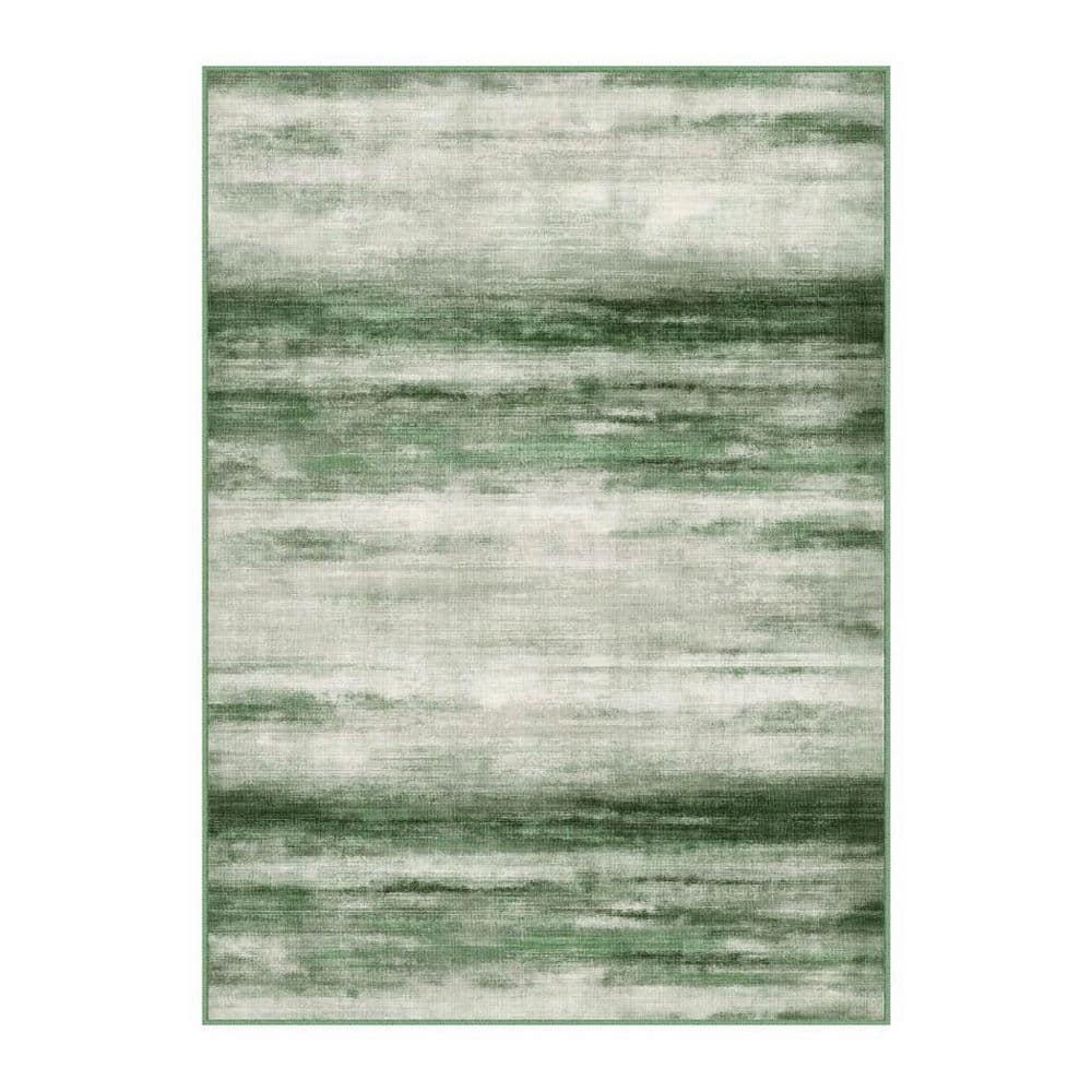 8 ft. x 10 ft.Green And Ivory Abstract Washable Area Rug price history on PriceWatchPro