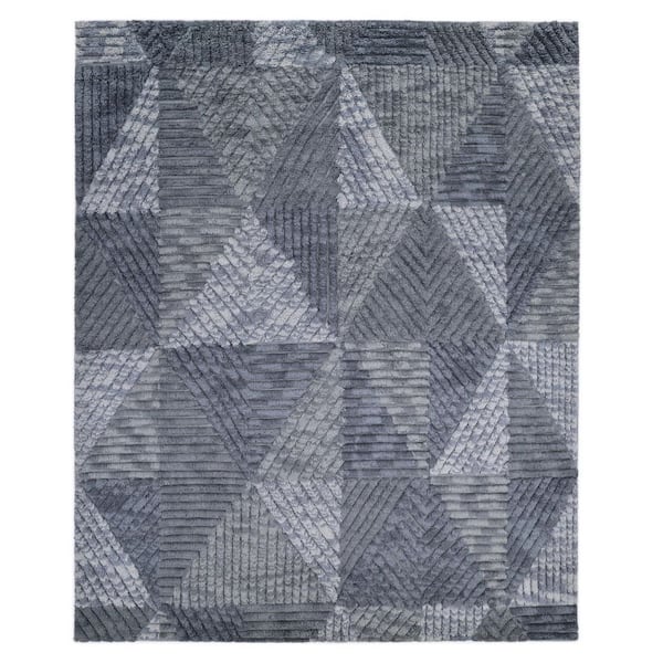 Erie Contemporary Gray 8 ft. x 10 ft. Handmade Area Rug
