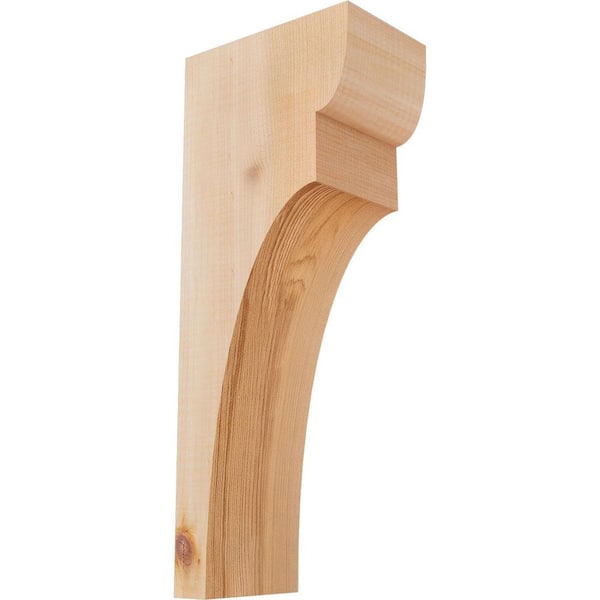 Ekena Millwork 3-1/2 in. x 6 in. x 14 in. Western Red Cedar Yorktown Smooth Corbel