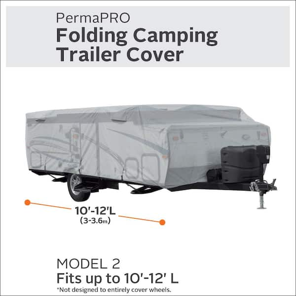 Over Drive PermaPRO Folding Camping Trailer Cover, Fits 10 ft. - 12 ft. L  Trailers