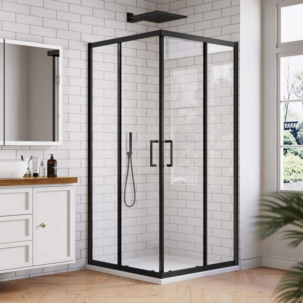 m.a.iiii.12 imperiol 36 in. W x 72 in. H Square Double Sliding Framed Corner