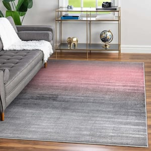Barclay Yaren Modern Abstract Ombre Blush 5 ft. 3 in. x 7 ft. 3 in. Area Rug