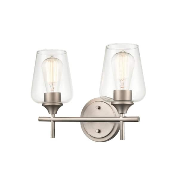 Millennium Lighting 13.75 in. 2-Light Satin Nickel Vanity Light 9702-SN ...