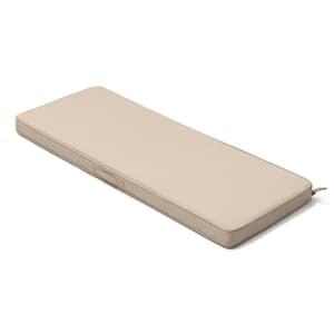 48 in. x 18.5 in. Leisure Outdoor Bench Cushion in Beige