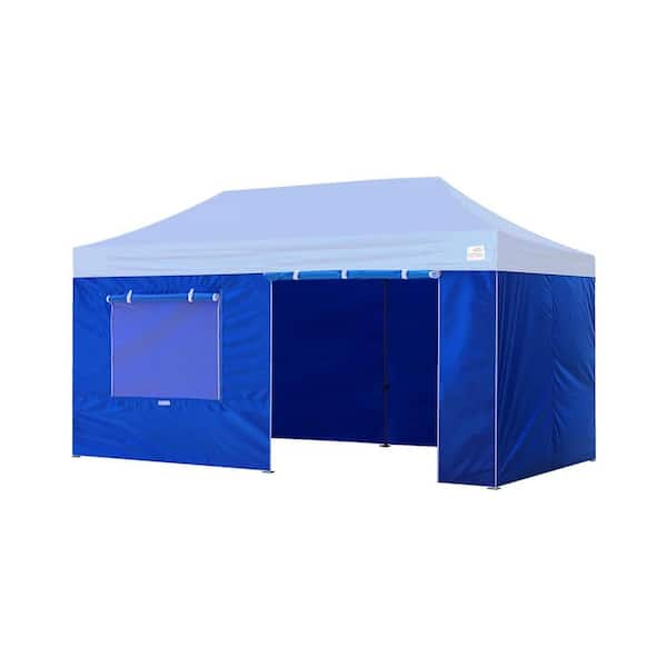 Terracemaster Series 10 ft. x 20 ft. Blue Pop-Up Canopy Tent with 4-Zippered Sidewalls