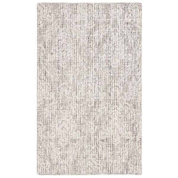 SAFAVIEH Ebony Gray/Ivory Doormat 3 ft. x 5 ft. Diamond Area Rug