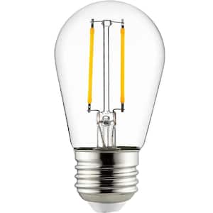 25-Watt Equivalent S14 Dimmable Edison Filament E26 Base String LED Light Bulb in Amber 2200K (6-Pack)