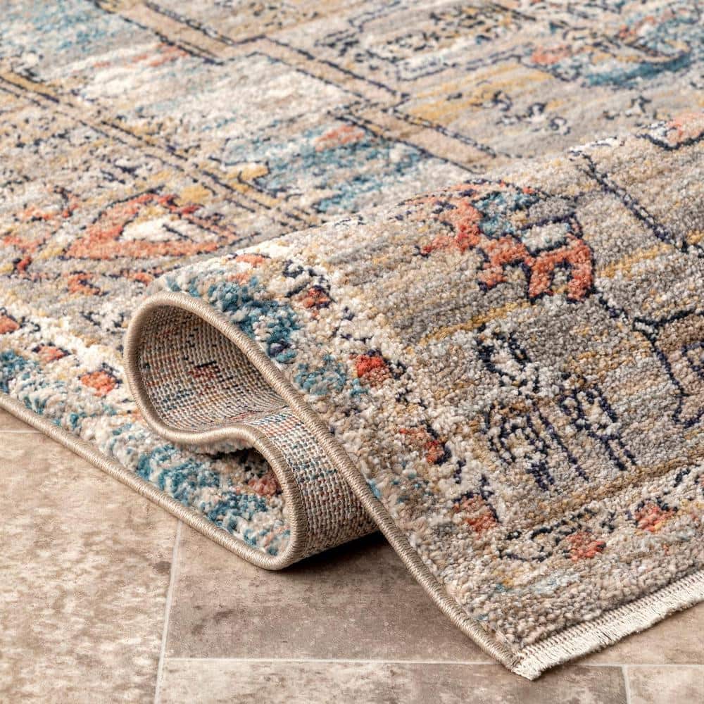 Regal Marley Medallion 32" Synthetic Area Rug with Fringe