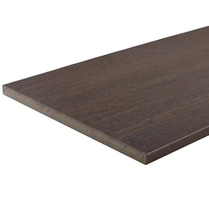UltraShield 0.6 in. x 12 in. x 12 in. Spanish Walnut Fascia Composite Decking Board Sample