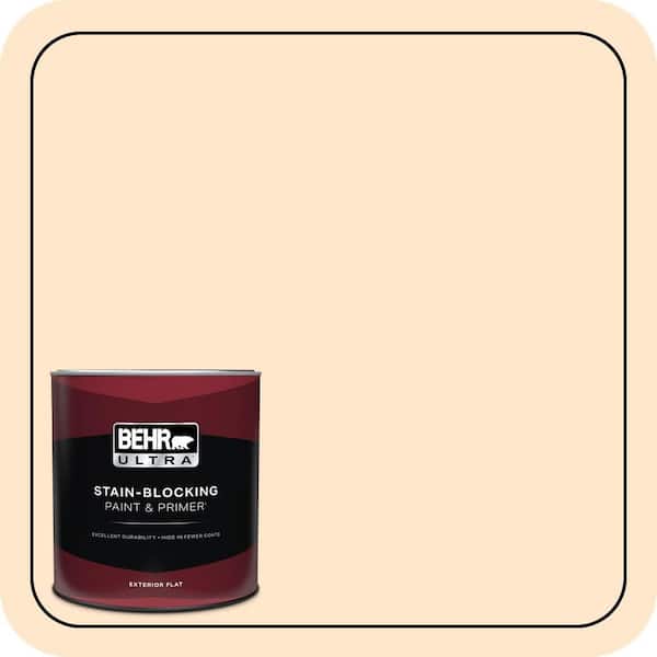 BEHR ULTRA 1 qt. #310C-1 Kansas Grain Flat Exterior Paint & Primer