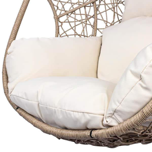 Natural Wicker Patio Swing Egg Chair Lounge Chair Indoor