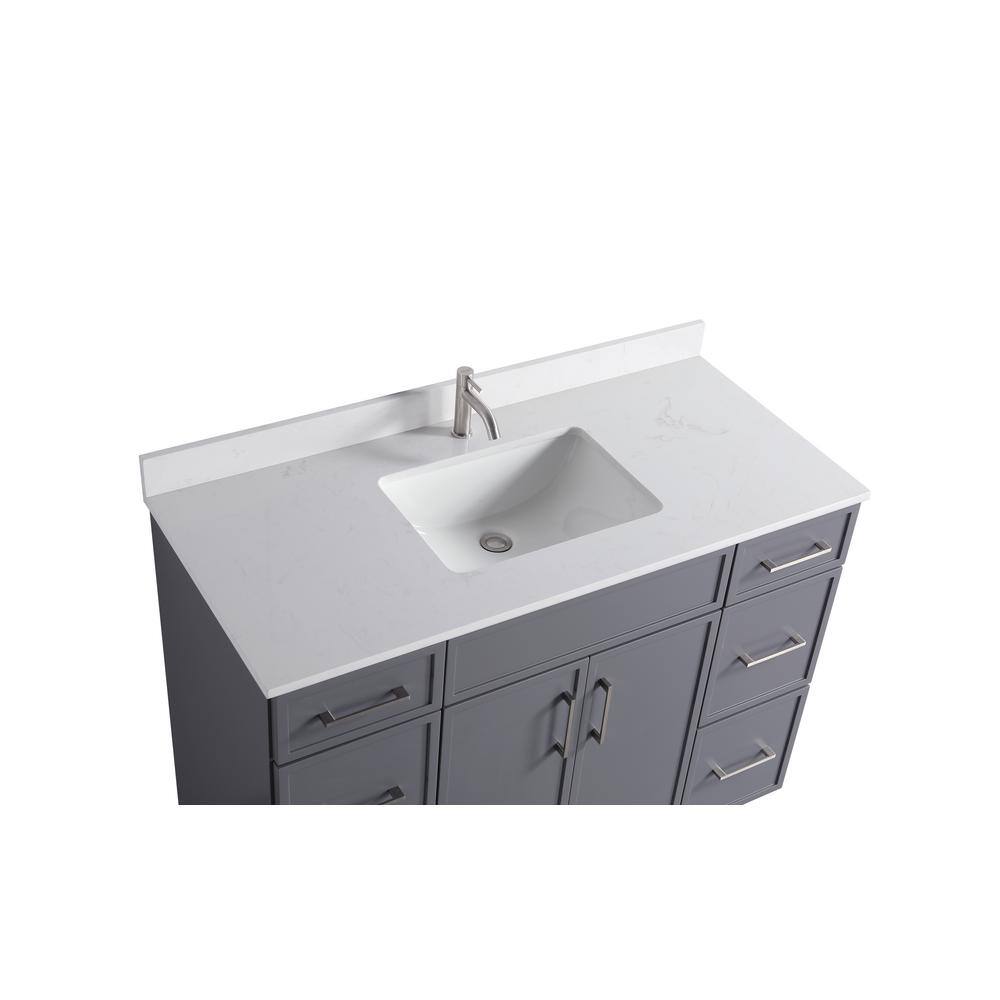 Freestanding Vanity with Sink 2 Doors + 6 Drawers - 48"