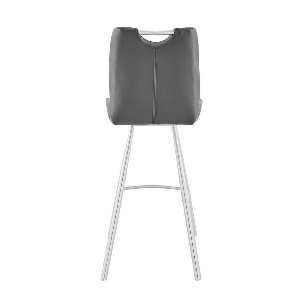 Gray Adjustable Swivel Metal Counter Stool