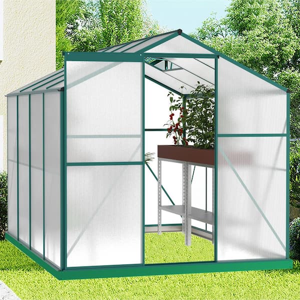 6' x 8' Outdoor Heavy Duty Walk-in Plant Polycarbonate Greenhouse