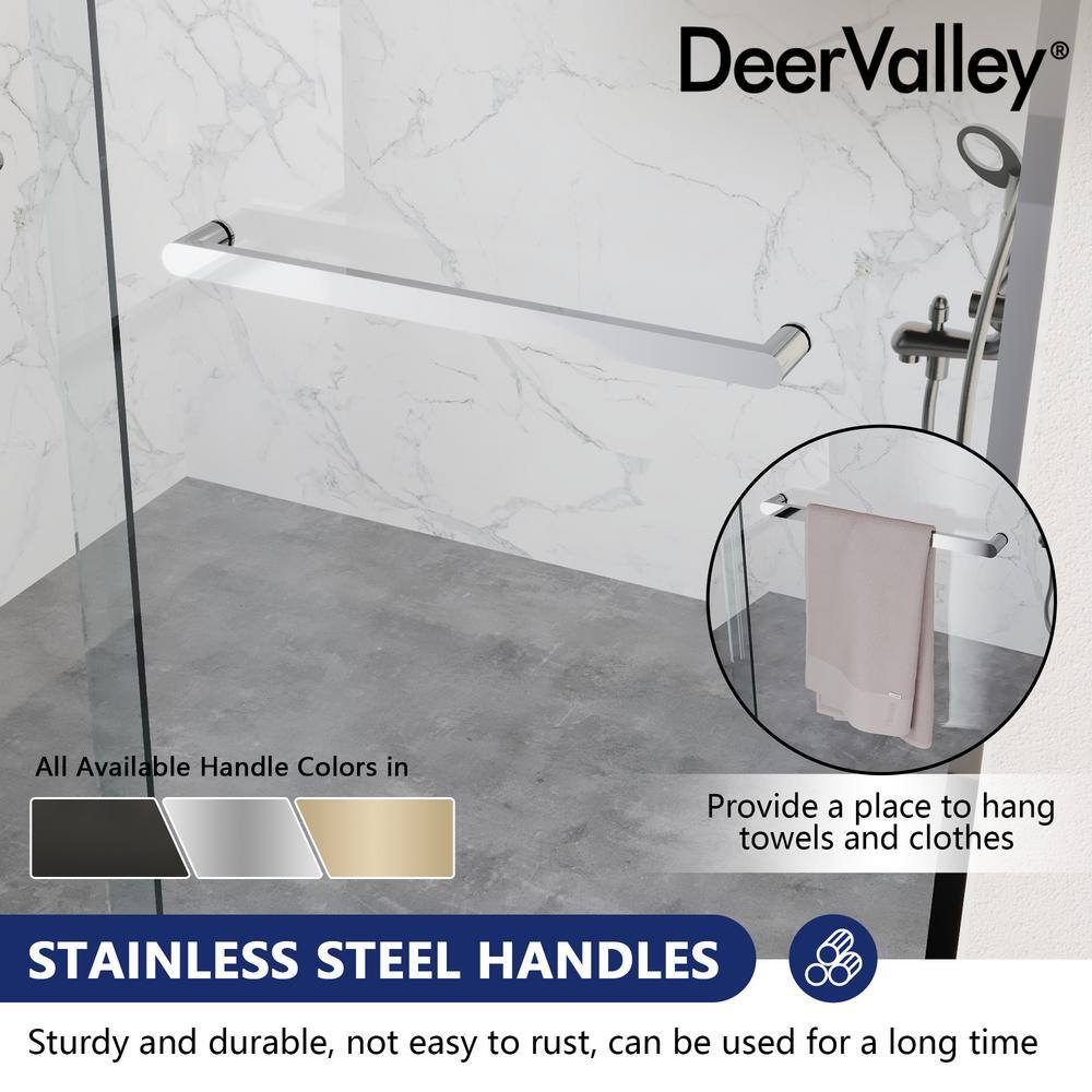 Silver Double Sliding Semi-Frameless Shower Door with Clear Glass