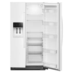 36 in. 20.55 cu. ft. Counter Depth Freestanding Side-by-Side Refrigerator in White with TruCool System